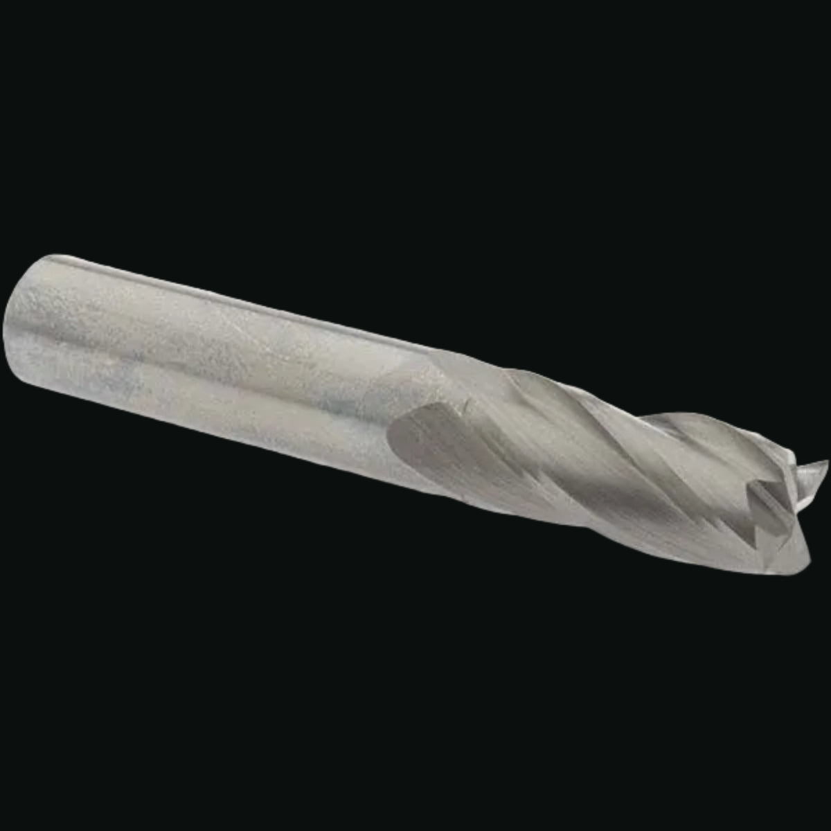 Square End Mill: 7/16" Dia, 1" LOC, 4 Flute, Solid Carbide