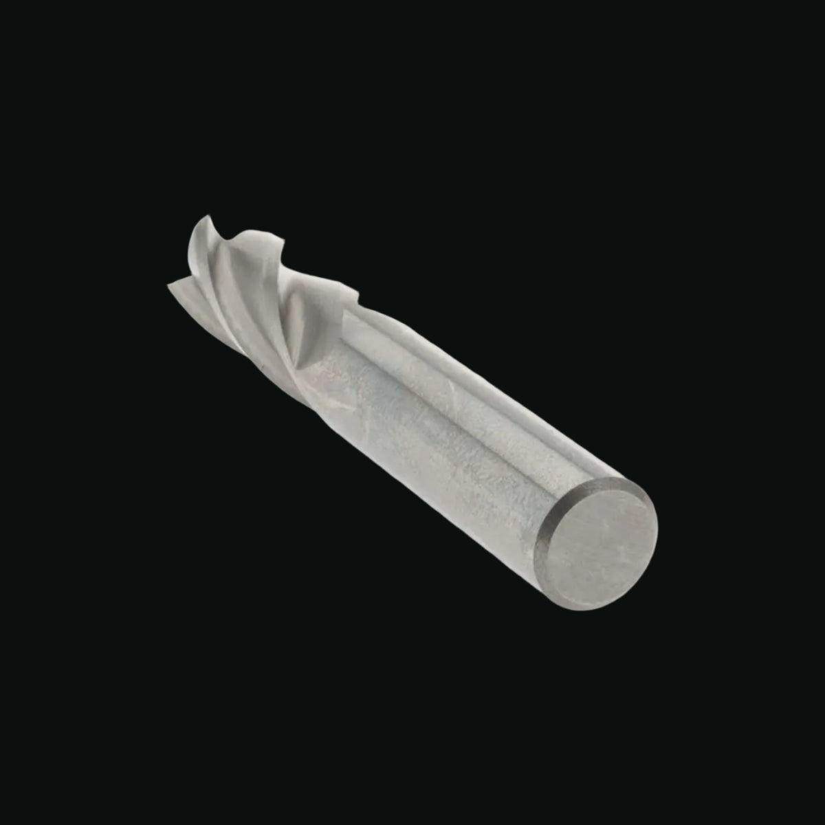 Square End Mill: 7/16" Dia, 1" LOC, 4 Flute, Solid Carbide