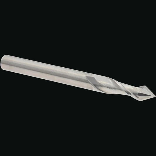 Melin Tool Drill Mill: 3/16" Dia, 5/8" LOC, 2 Flute, 60 deg Point, Solid Carbide