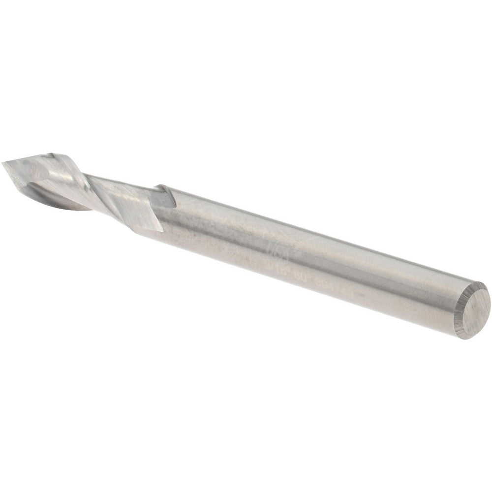Melin Tool Drill Mill: 3/16" Dia, 5/8" LOC, 2 Flute, 60 deg Point, Solid Carbide