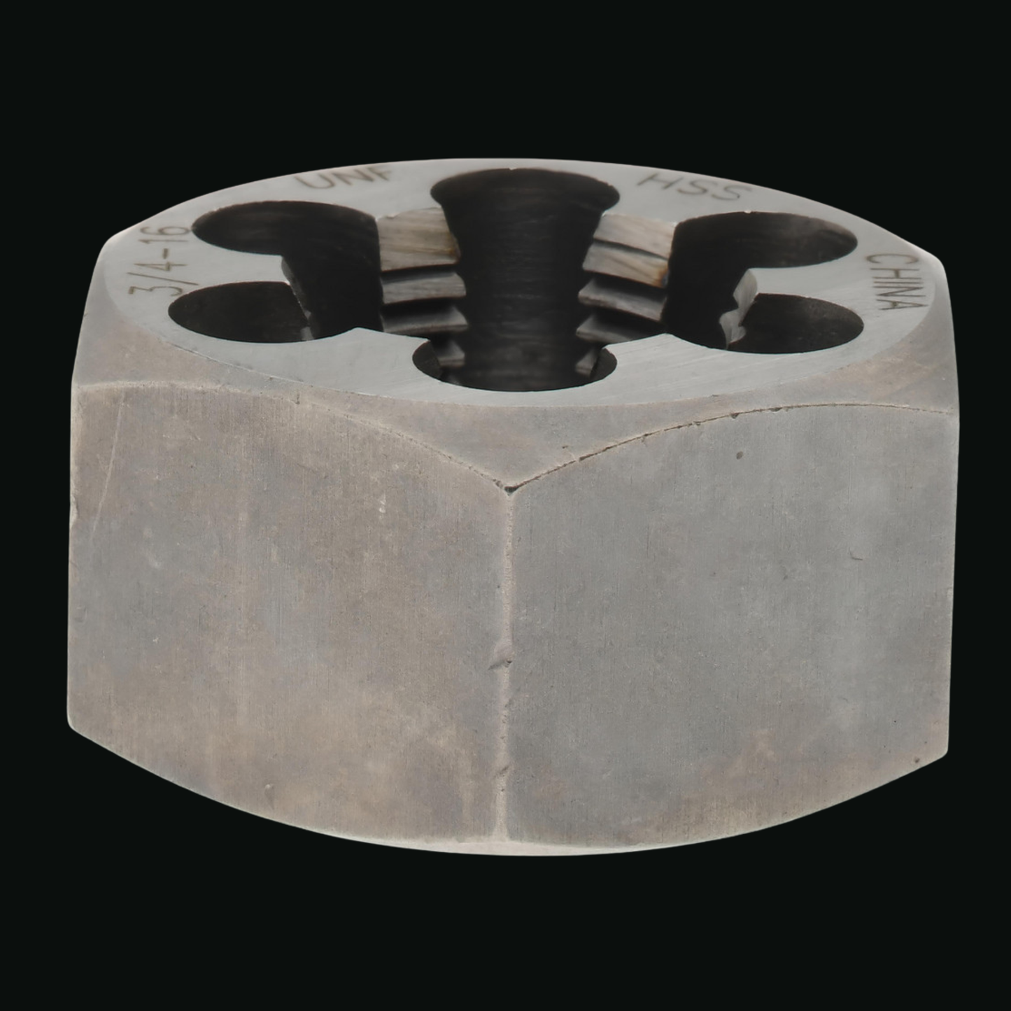 Hex Rethreading Die: 3/4-16, Right Hand, High-Speed Steel