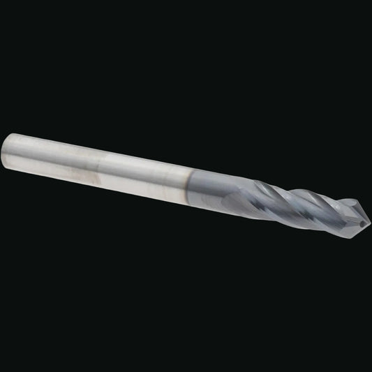 Melin Tool Drill Mill: 3/16" Dia, 5/8" LOC, 4 Flute, 90 deg Point, Solid Carbide