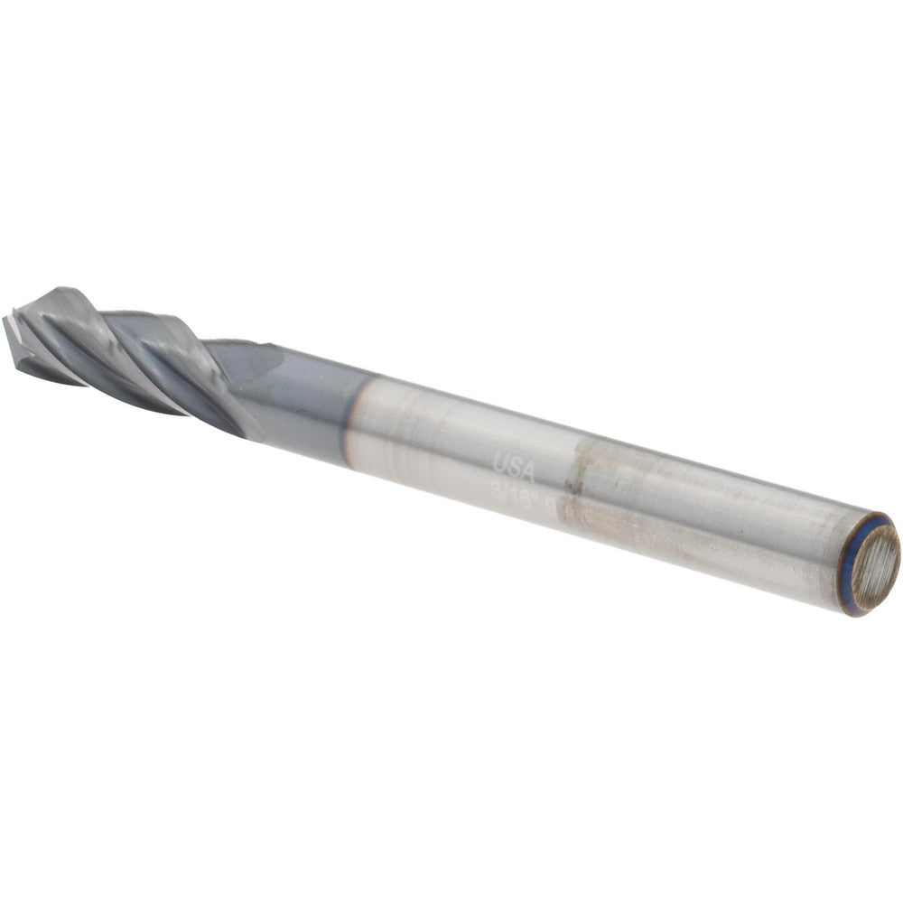 Melin Tool Drill Mill: 3/16" Dia, 5/8" LOC, 4 Flute, 90 deg Point, Solid Carbide