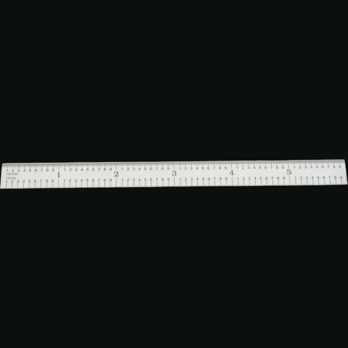 Steel Rule: 6" OAL, 5R Graduation, Flexible, 1/2" OAW