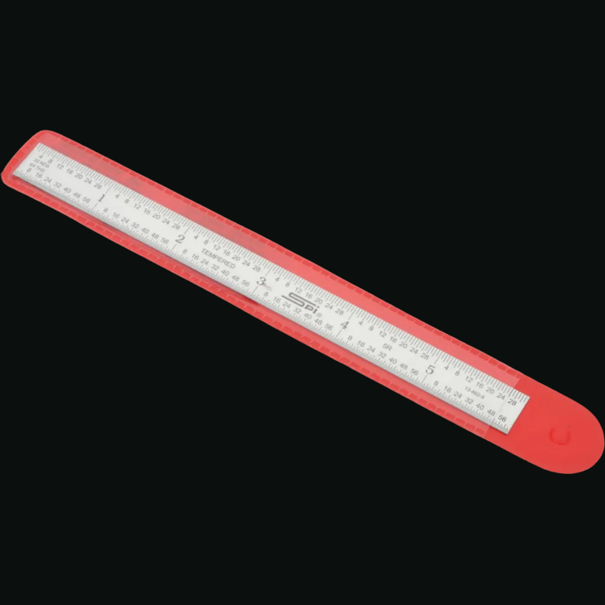Steel Rule: 6" OAL, 5R Graduation, Flexible, 1/2" OAW