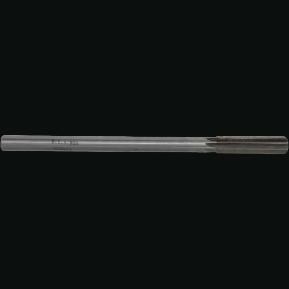 Chucking Reamer: 12.50 mm, 8" OAL, 2" Flute Length, Straight, Straight-Cylindrical, HSS  6 Flutes, Right Hand Cutting Direction