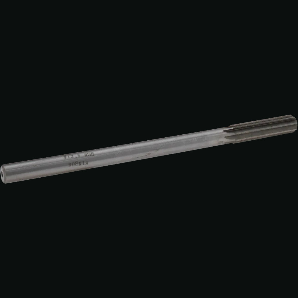 Chucking Reamer: 12.50 mm, 8" OAL, 2" Flute Length, Straight, Straight-Cylindrical, HSS  6 Flutes, Right Hand Cutting Direction